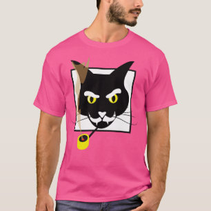 T-shirt Assistant Magie Fumer Chat Noir