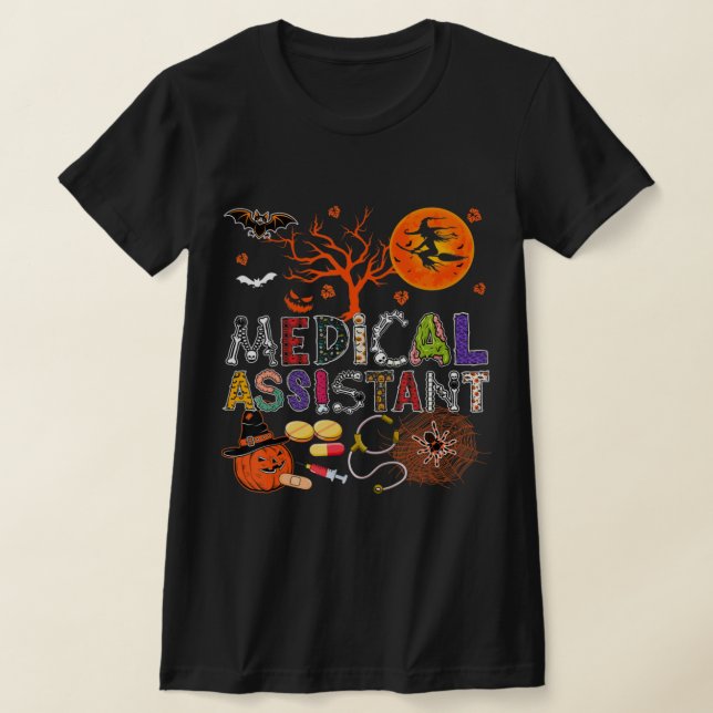 T-shirt Assistant médical Halloween Zombie Costume Scary P (Poser)