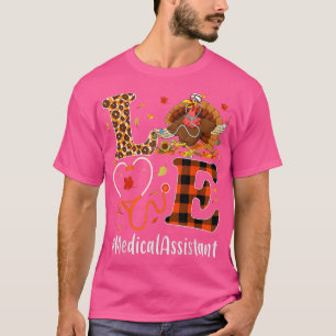T-shirt Assistant Médicale Aimer Thanksgiving Leopard Funn