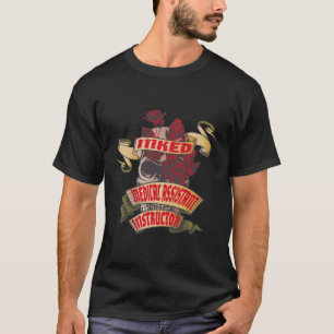 T-shirt Assistant Médicale Instructeur crâne encré Roses r