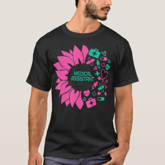 T-shirt Assistant Médicale Médicale Fleur mignonne Nurse C