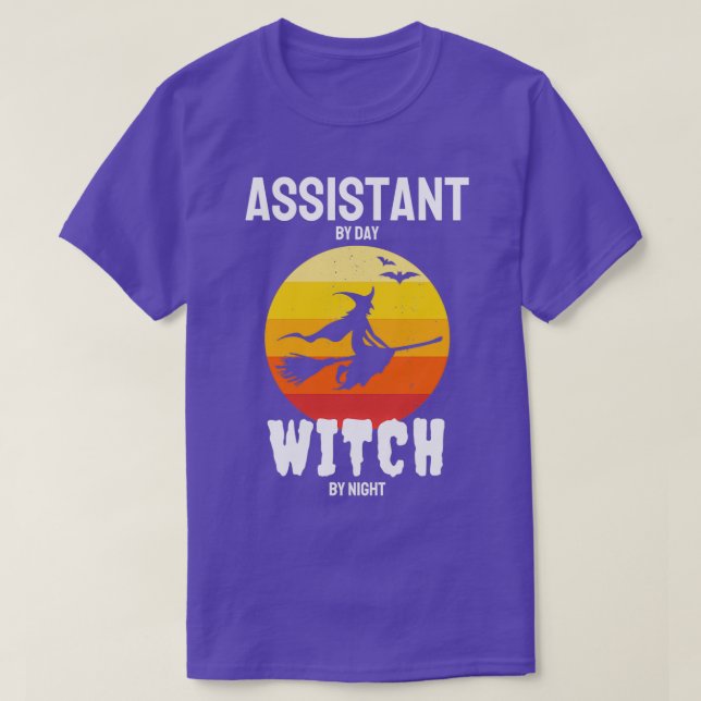 T-shirt Assistant Par Jour Sorcière Par Nuit Facile Hallow (Design devant)