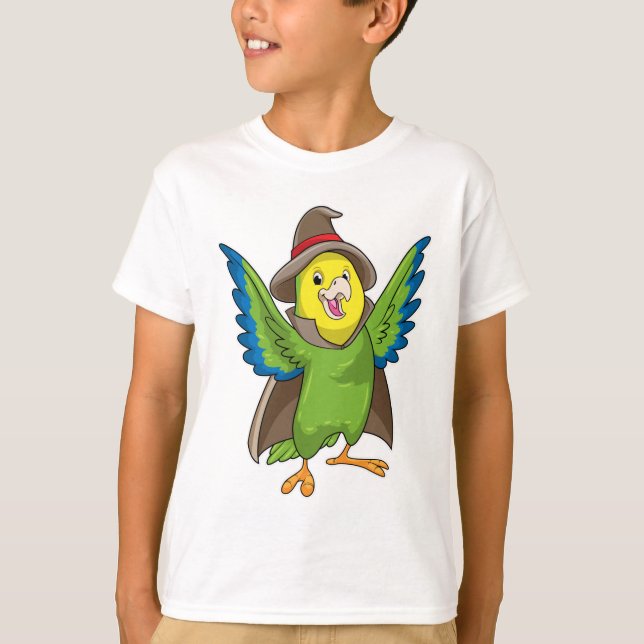 T-shirt Assistant Parrot en tant qu'assistant avec Casquet (Devant)