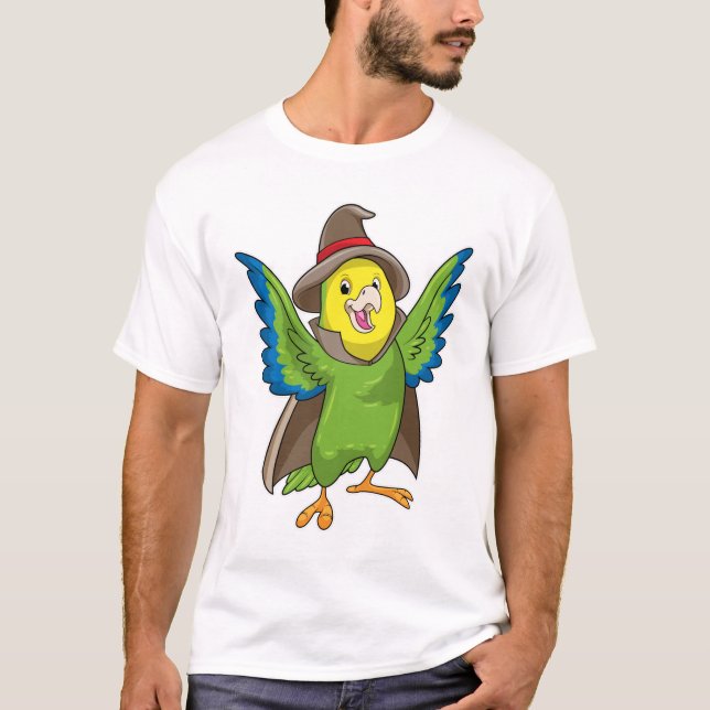 T-shirt Assistant Parrot en tant qu'assistant avec Casquet (Devant)