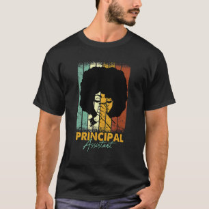 T-shirt Assistant Principal Afro Titre du travail École Tr