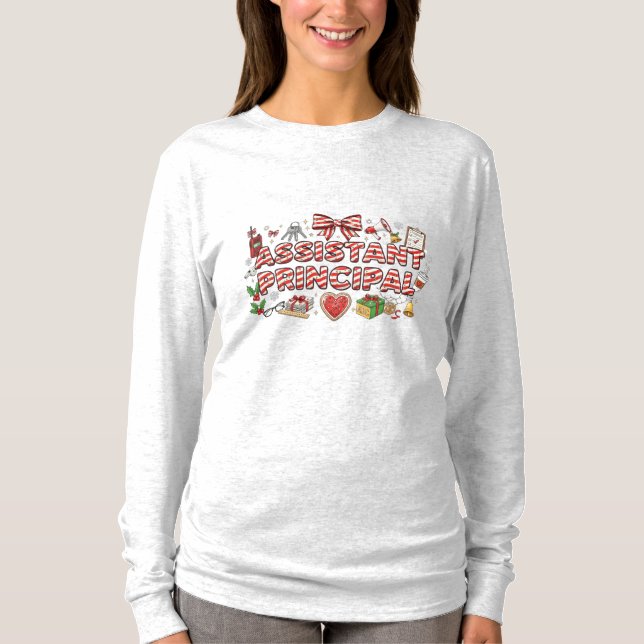 T-shirt Assistant Principal Christmas Long Sleeve (Devant)
