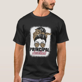 T-shirt Assistant principal Messy Bun Bleached School Work