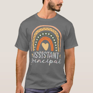 T-shirt Assistant Principal School Worker Cute Rainbow Des