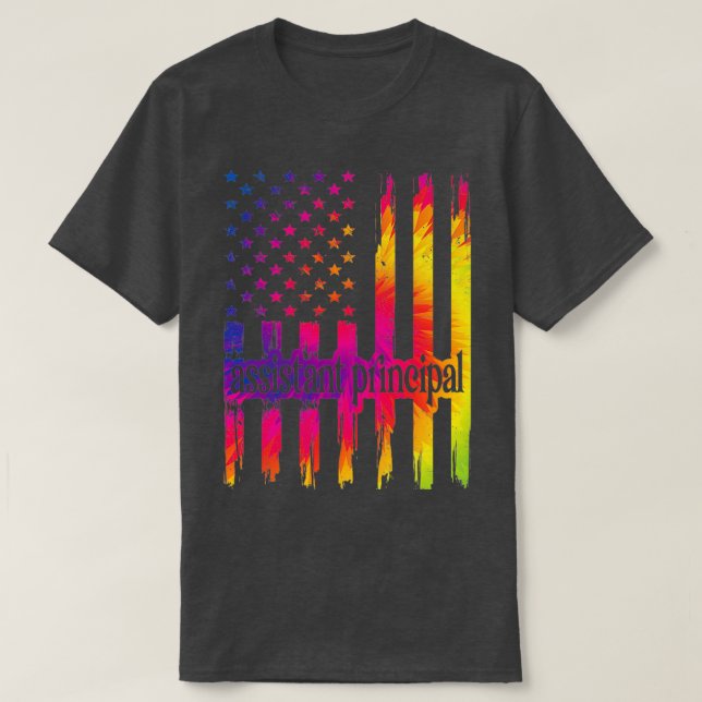 T-shirt Assistant principal US Drapeau Cadeaux de l'école (Design devant)
