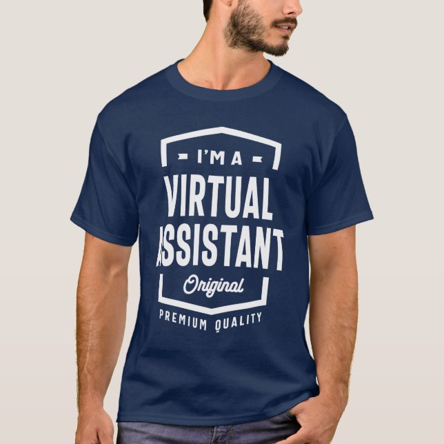 T-shirt Assistant virtuel Cadeau amusant Titre de l'emploi (Devant)