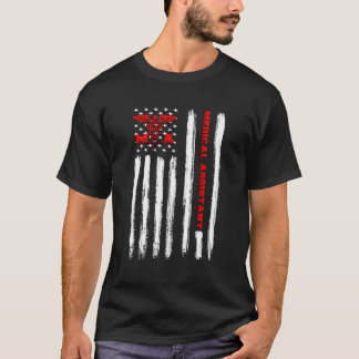 T-shirt Assistante Médicale certifiée American Flag Patrio