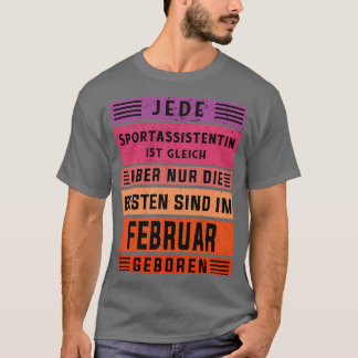 T-shirt Assister anniversaire Février né sports assi
