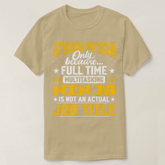 T-shirt Assister au médecin Titre du poste Drôle Assister  (Design devant)