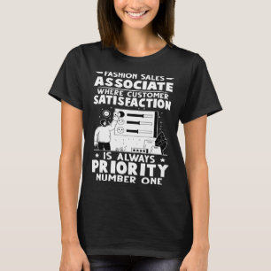 T-shirt Associé de vente de mode La satisfaction de la cli