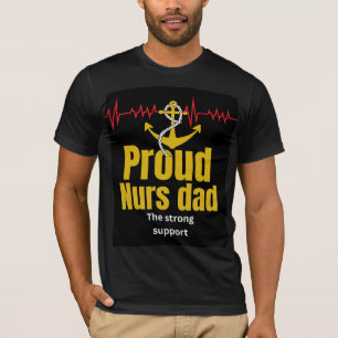 T-shirt assorti pour papa infirmier fier   Cœur d'