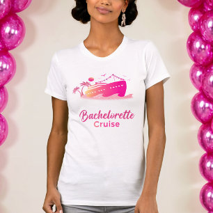 T-shirt assorti scintillant rose pour croisière de