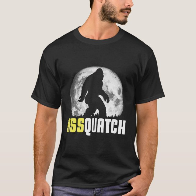 T-shirt Assquatat Big Butt Bigfoot nuit (Devant)