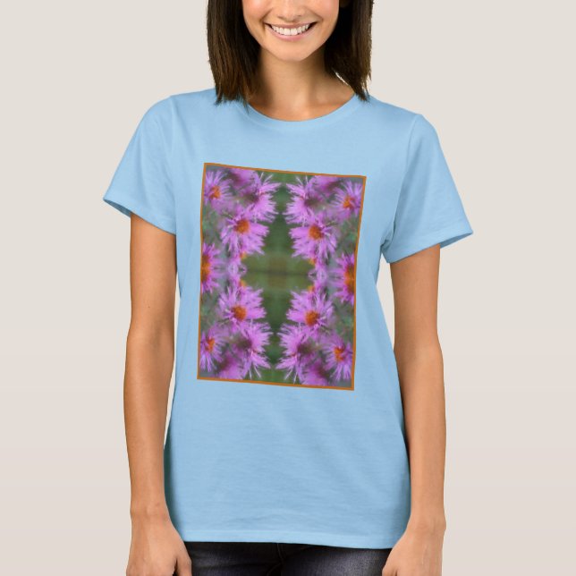 T-shirt Asters roses sauvages (Devant)