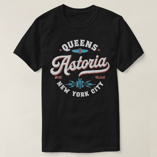 T-shirt Astoria Queens New York (Design devant)