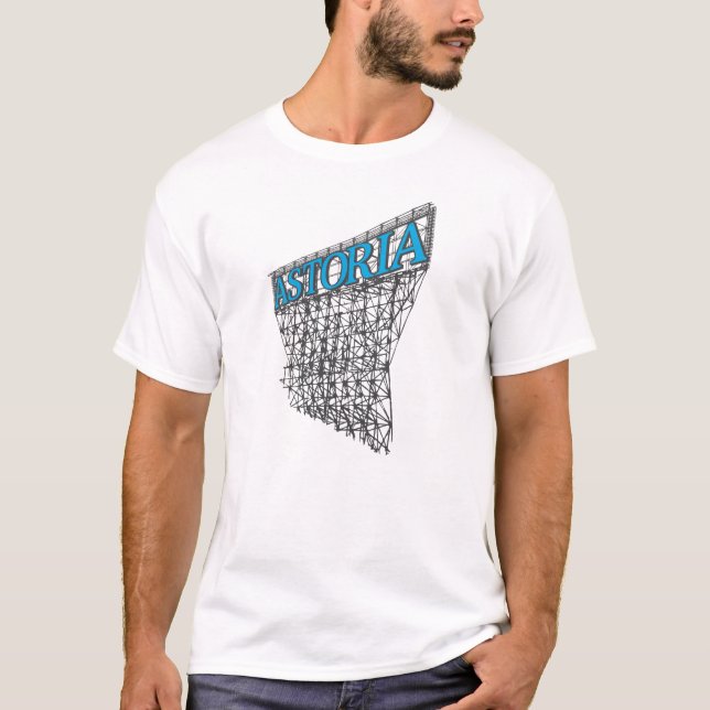 T-shirt Astoria Queens New York Scaffolding Design (Devant)