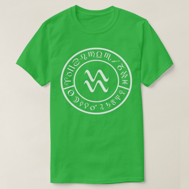 T-shirt Astrologie Aquarius Design Deux (Design devant)