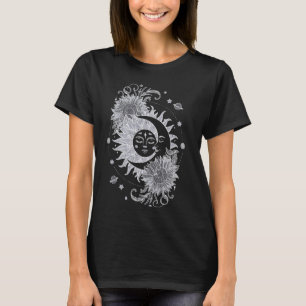 T-shirt Astrologie de la fleur de soleil céleste Phases de