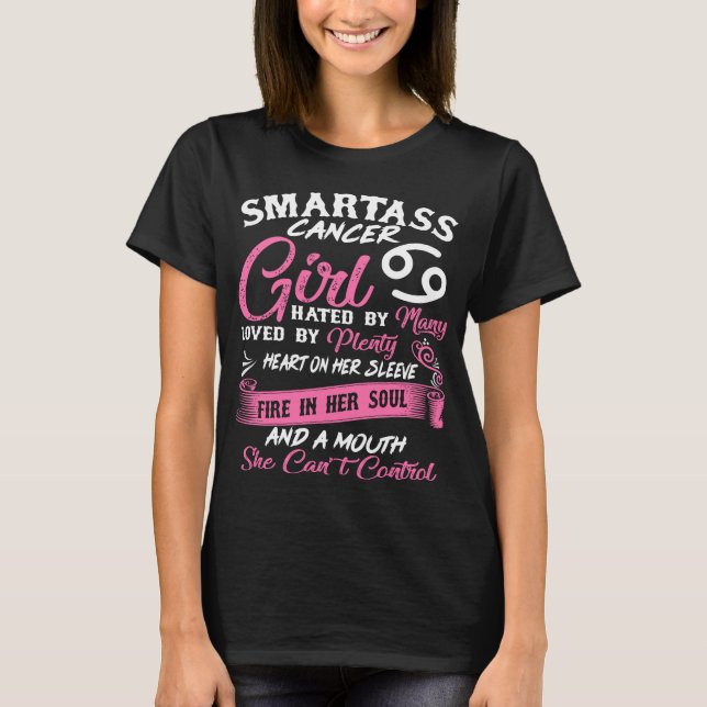 T-shirt Astrologie du Horoscope de la fille cancéreuse Sma (Devant)