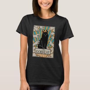 T-shirt Astrologie Le Chat Dieu Goth Lecteur de Cartes de 