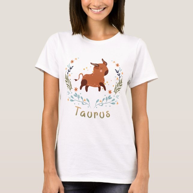 T-shirt Astrologie, signe du zodiaque Taureau (Devant)