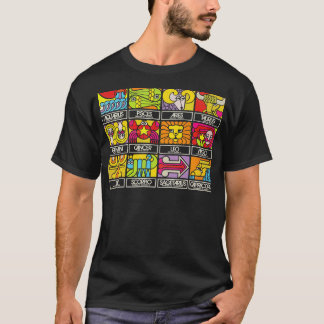 T-shirt Astrologie Signes Zodiac Dates Style Vintage Esthè