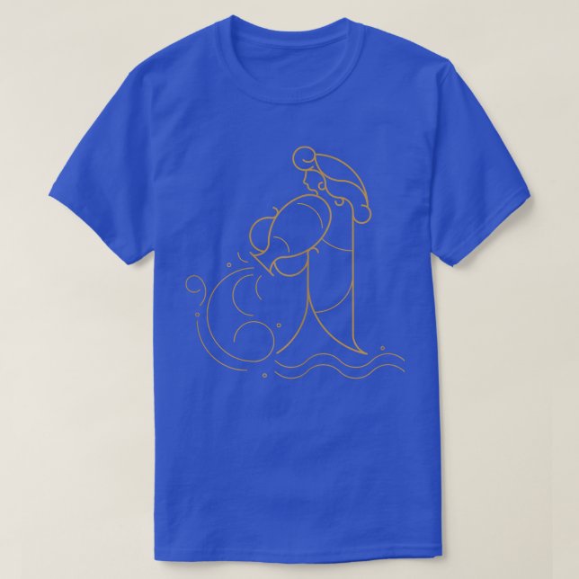 T-shirt Astrologie Zodiaque Aquarius pour femmes (Design devant)