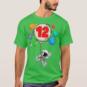 T-shirt Astronaut 12 ans Anniversaire Boy Space Party 12t