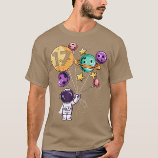 T-shirt Astronaut 17e anniversaire Garçons Filles Amateur