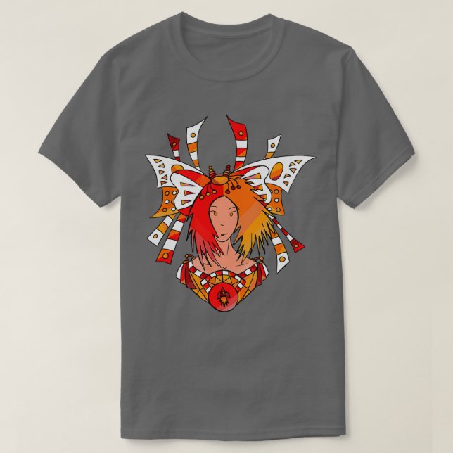 T-shirt Astronaut à tête rouge avec ruban papillon (Design devant)