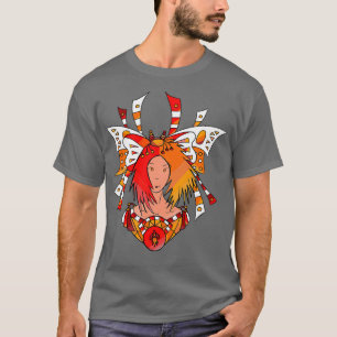 T-shirt Astronaut à tête rouge avec ruban papillon