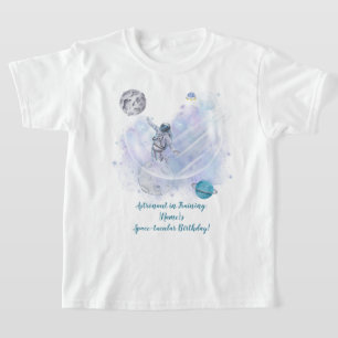 T-shirt Astronaut Adventure : Célébration cosmique de [Nom
