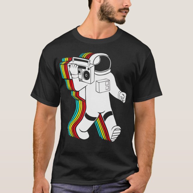 T-shirt Astronaut Avec Boombox Classic (Devant)