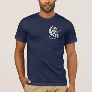 T-shirt Astronaut avec guitare sur la lune, chantant une c