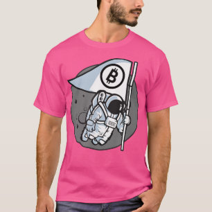 T-shirt Astronaut avec le drapeau de chaîne de blocage Bit