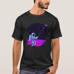 T-shirt Astronaut Bateau de pêche Espace Océan Lac Cool Po