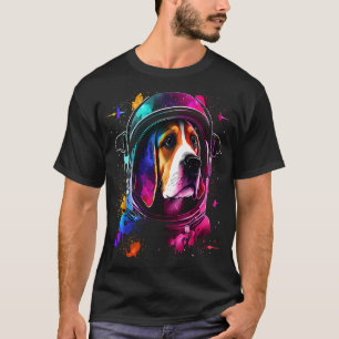 T-shirt Astronaut beagle dans Space Dog Cosmic Explorer