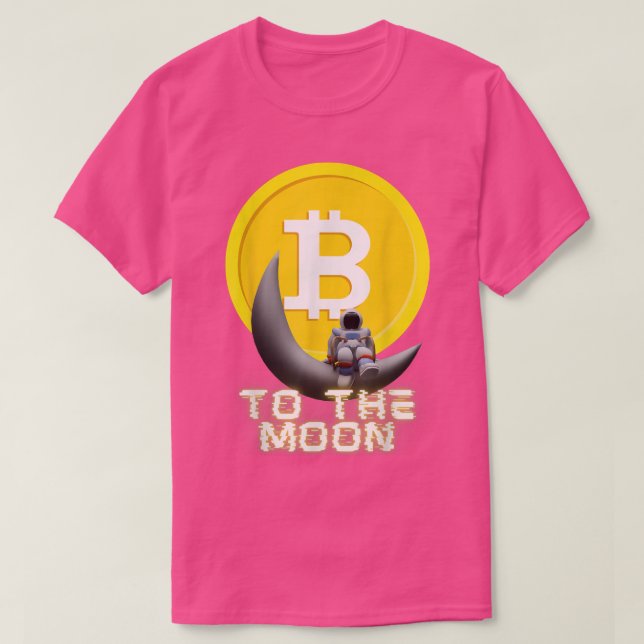 T-shirt Astronaut Bitcoin Échange Vers Le Cryptocurre Lune (Design devant)