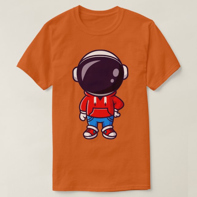 T-shirt Astronaut Cool Avec Veste Et Jeans Cartoon (Design devant)