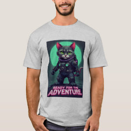 T-shirt Astronaut Cute Cat - Prêt pour l'aventure