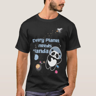 T-shirt Astronaut Cute Panda