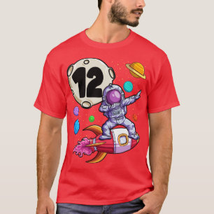 T-shirt Astronaut Dabbing 12 ans Anniversaire Garçon 12e B