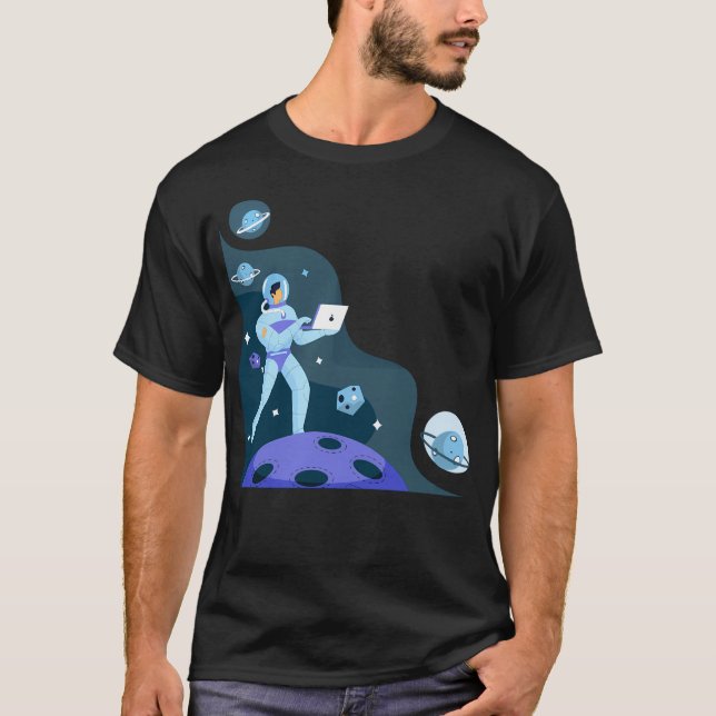 T-shirt Astronaut Dans L'Espace T Shirt Design (Devant)