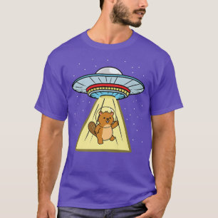 T-shirt Astronaut De Castor D'Enlèvement De L'Ufo