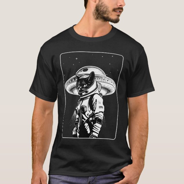 T-shirt Astronaut de chat (Devant)
