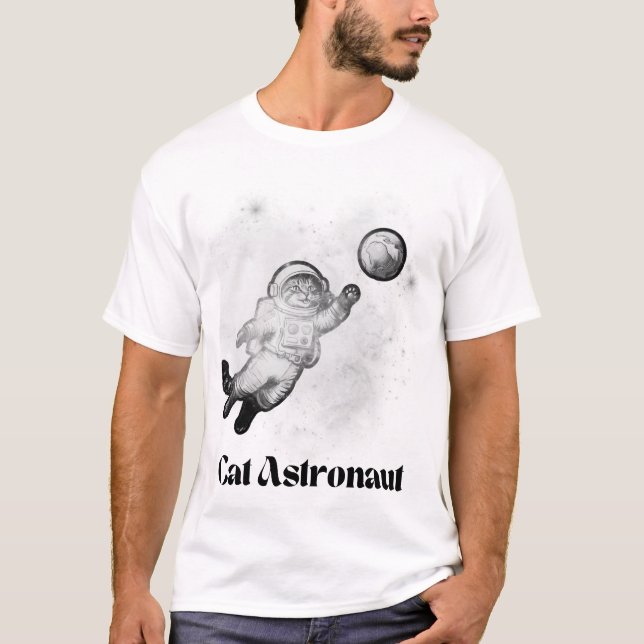 T-shirt Astronaut de chat (Devant)